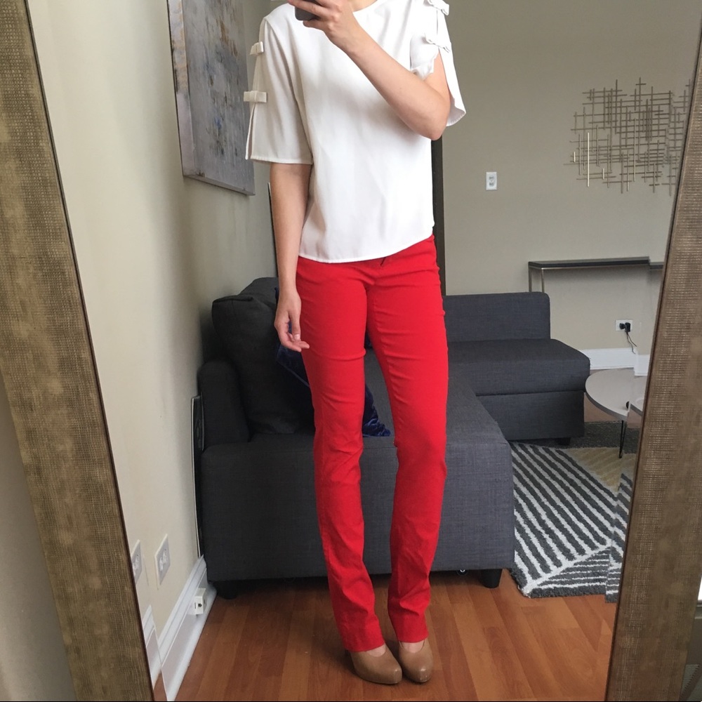 Red dress pants